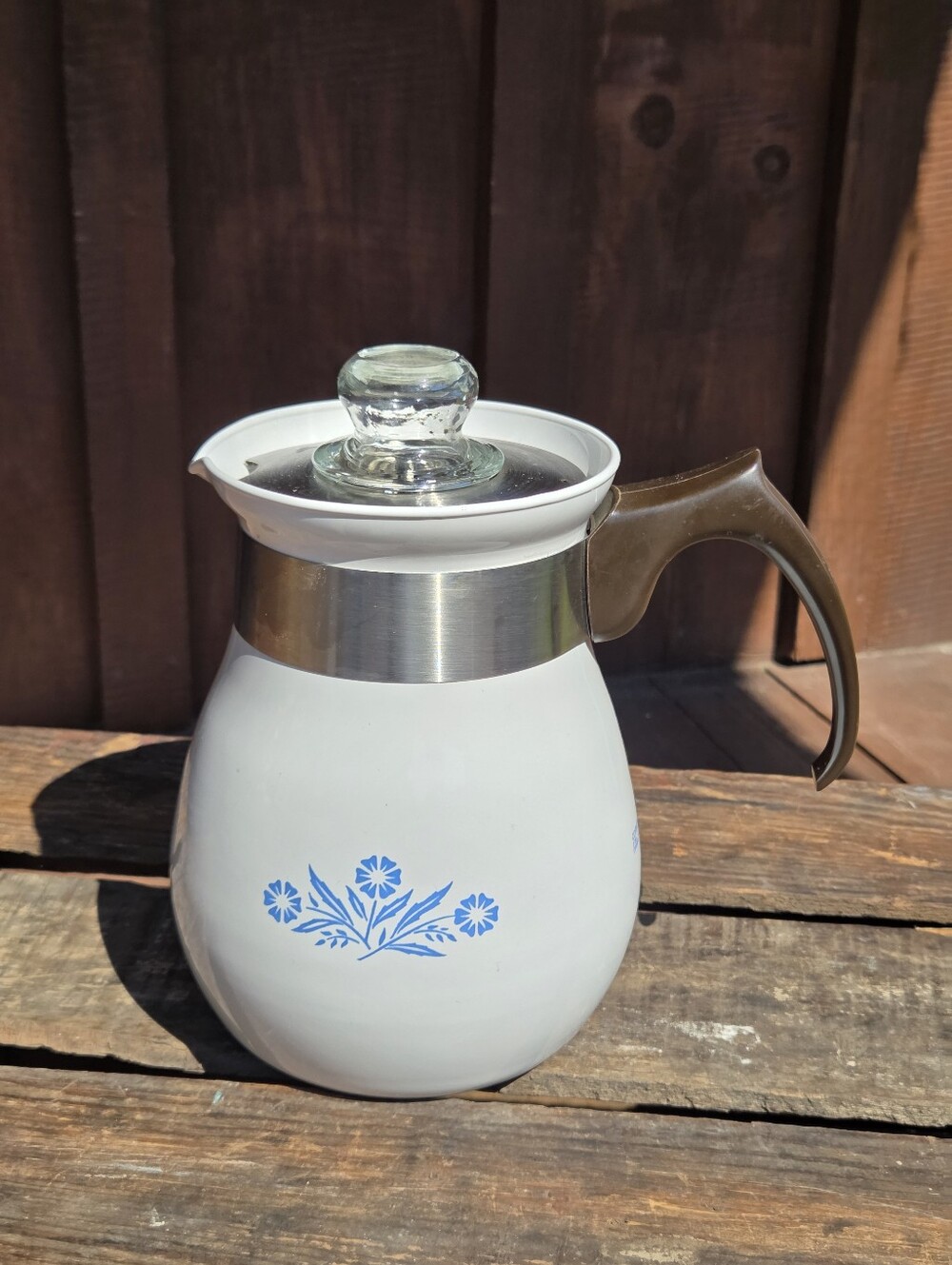 Corning Ware Blue Cornflower 6 Cup P-166 Coffee Pot